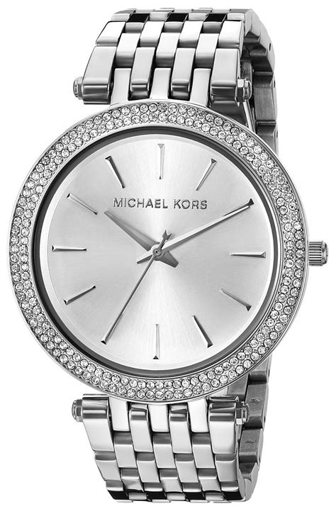 michael kors watch women diamond|Michael Kors silver diamond watch.